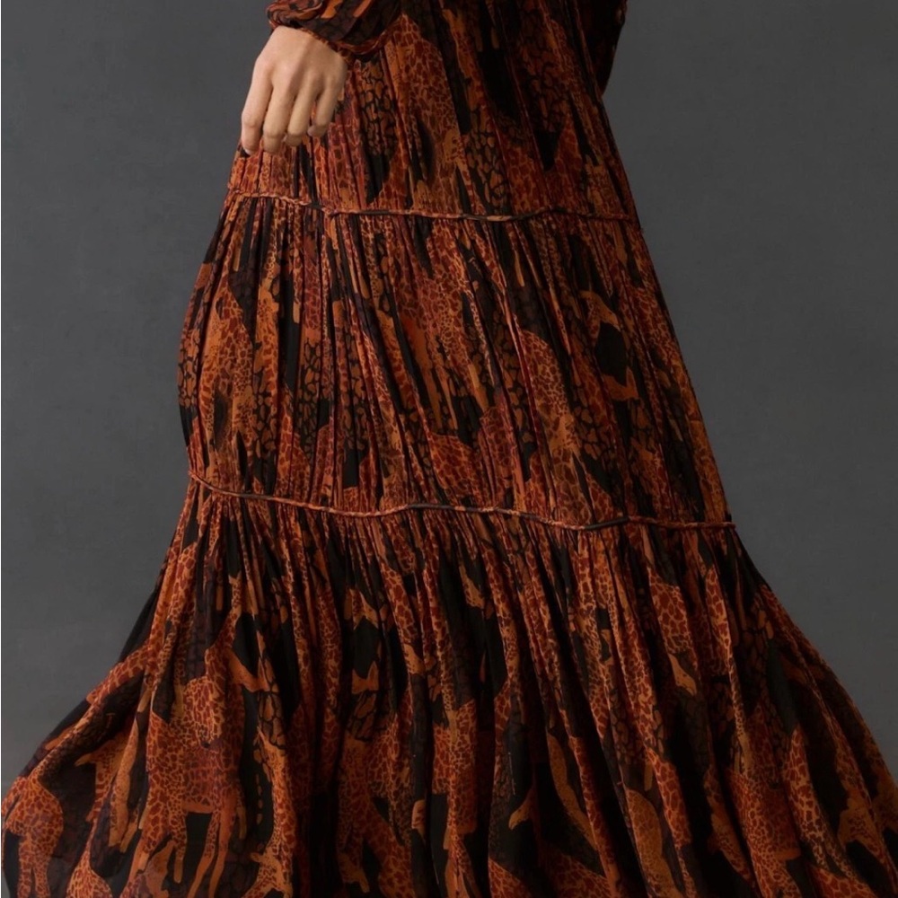 FARM Rio Black Giraffes Puff Sleeve Maxi Dress - Picture 4 of 7